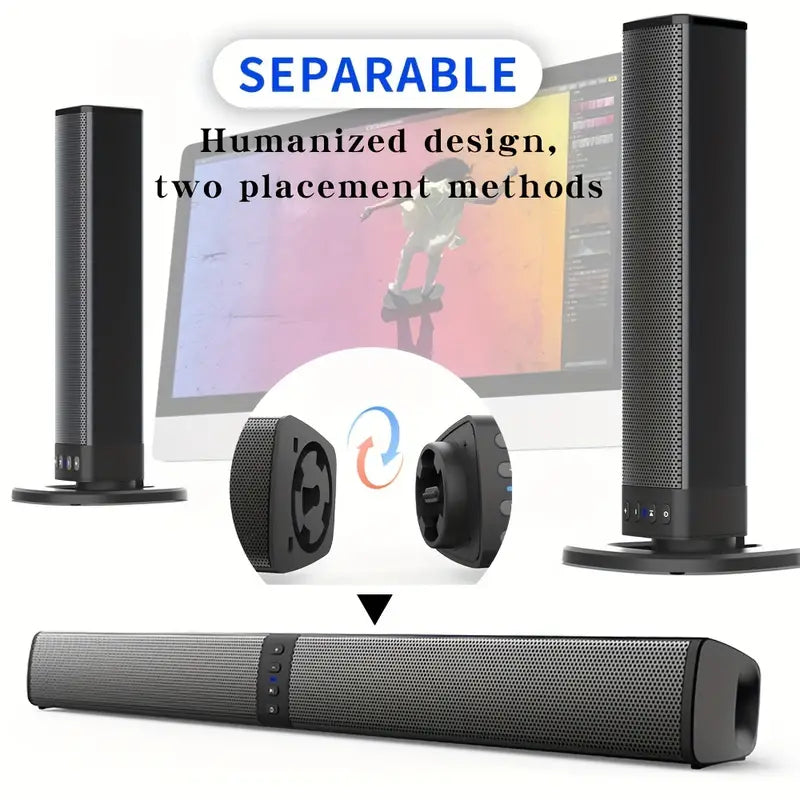 20W 3D Home Theater Stereo Surround Wireless Speaker - Black