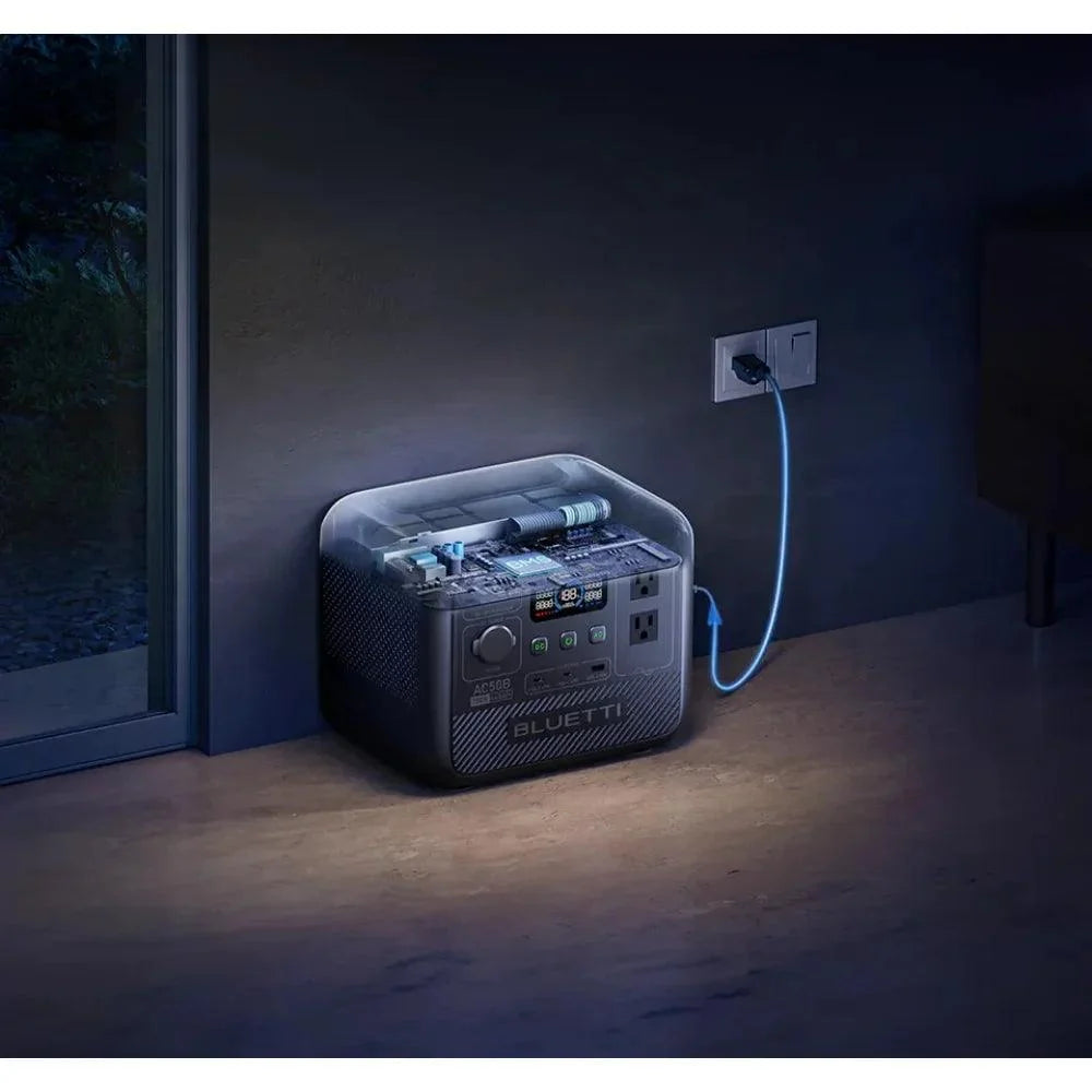 BLUETTI AC50B Portable Power Station | 700W 448Wh Compact Reliable Energy for Outdoor and Emergency Use