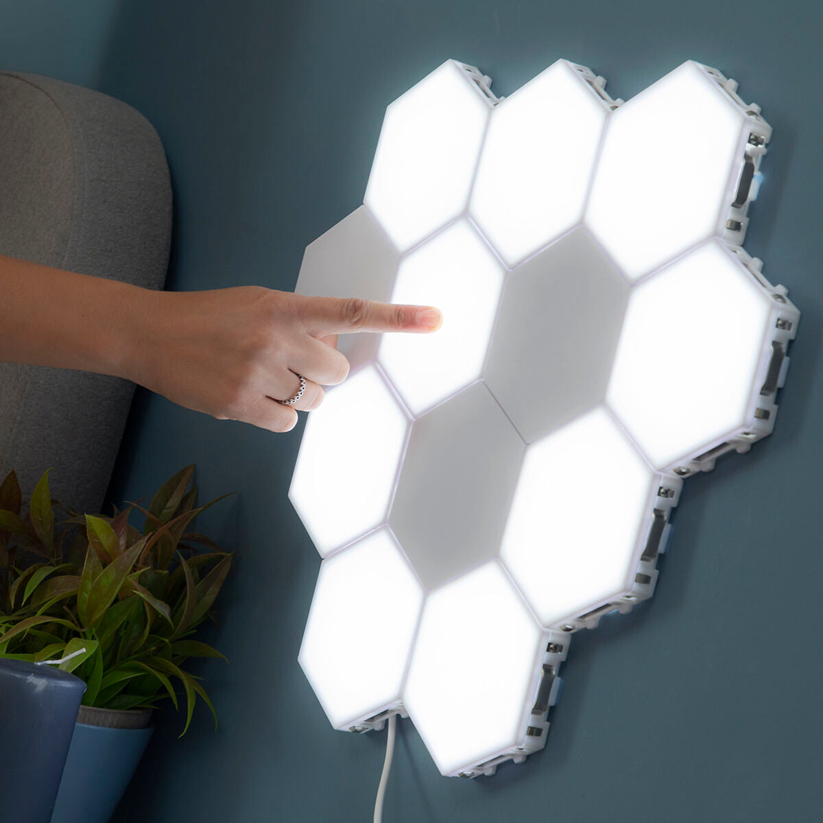 Set of Modular Magnetic and Touch LED Panels Tilight InnovaGoods (Pack of 3)